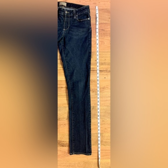 Paige Peg Straight Leg Jeans in dark wash denim size 28 - Picture 8 of 11